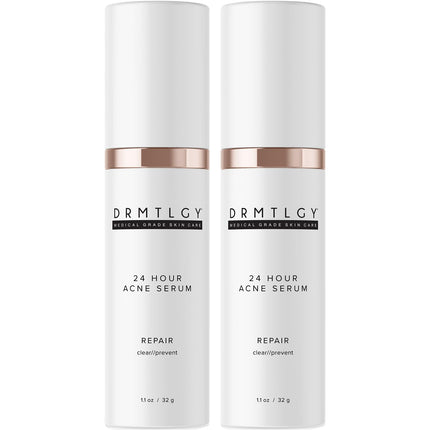 DRMTLGY Acne Spot Treatment and Cystic Acne Treatment. Acne Serum with Micronized Benzoyl Peroxide 5% and Glycolic Acid. 1.1 oz 2 pack