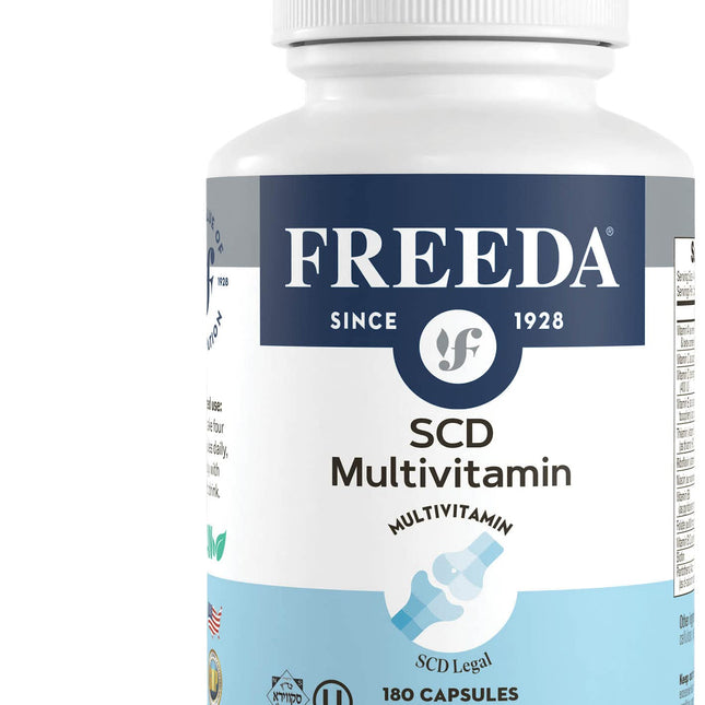 FREEDA Multivitamin – SCD Multivitamin - Kosher Multi Vitamins Supplements for Women Health - Men’s Vitamins for Men Health - Multivitamins for Men & Women Adult Vitamins Multivitamin (180 Count)