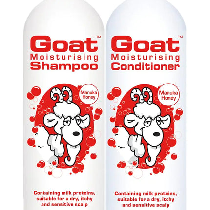 Goat Soap Moisturizing Shampoo & Conditioner Value Pack - Sulfate Paraben and Petrochemical Free - Shampoo and Conditioner Set - Manuka Honey