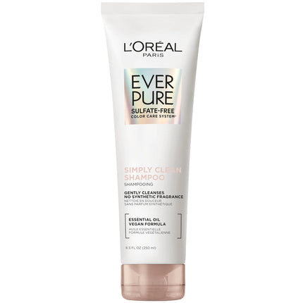 LOreal Paris EverPure Sulfate Free Simply Clean Shampoo Hydrating Hair Care with Rosemary Essential Oils 8.5 Fl Oz