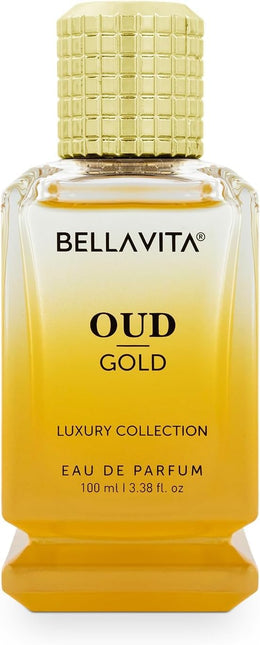OUD GOLD Eau De Parfum (3.38 fl. oz.) | Intense Arabian Perfume for women & men | Notes : Caramel Orris Rose Jasmine | Family: Woody Gourmand Floral and Oud | Vegan & cruelty free