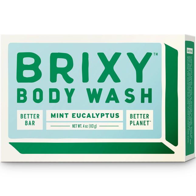 BRIXY Soap-Free Moisturizing Body Wash Bar Gentle Skin Cleanser With Shea Butter & Castor Oil Ceramide & Niacinamide Help Support The Skin Barrier pH balanced Noncomedogenic Made in US 4oz
