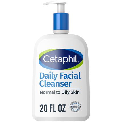 Cetaphil Face Wash Daily Facial Cleanser for Sensitive Combination to Oily Skin 20 oz Gentle Foaming Soap Free Hypoallergenic