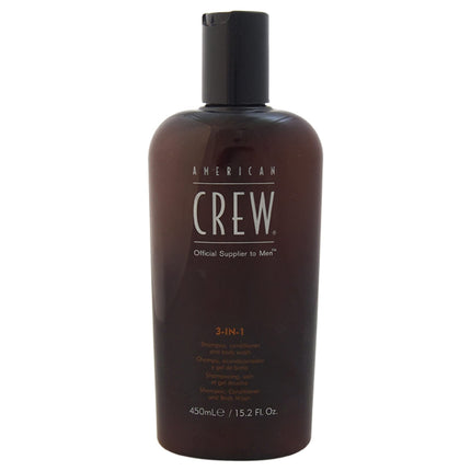 American Crew 3 In 1 Shampoo Conditioner and Body Wash For Men 15.2 oz