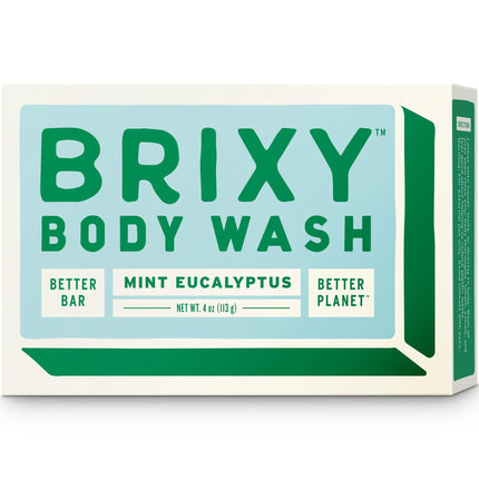 BRIXY Soap-Free Moisturizing Body Wash Bar Gentle Skin Cleanser With Shea Butter & Castor Oil Ceramide & Niacinamide Help Support The Skin Barrier pH balanced Noncomedogenic Made in US 4oz