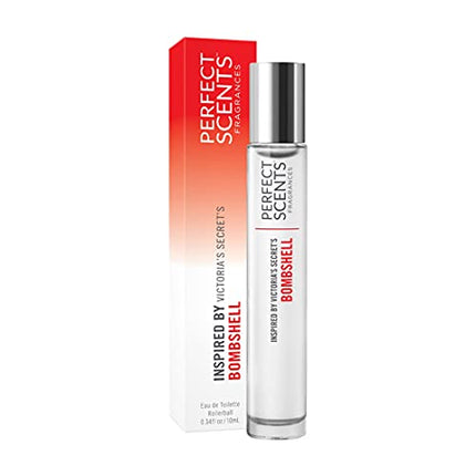 Perfect Scents Fragrances | Inspired by Victorias Secrets Bombshell | Rollerball | Women’s Eau de Toilette | Vegan Paraben Free | Never Tested on Animals | 0.34 Fl Oz