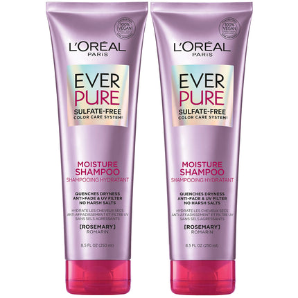 LOreal Paris EverPure Moisture Sulfate Free Shampoo for Color-Treated Hair 8.5 Ounce (Set of 2)