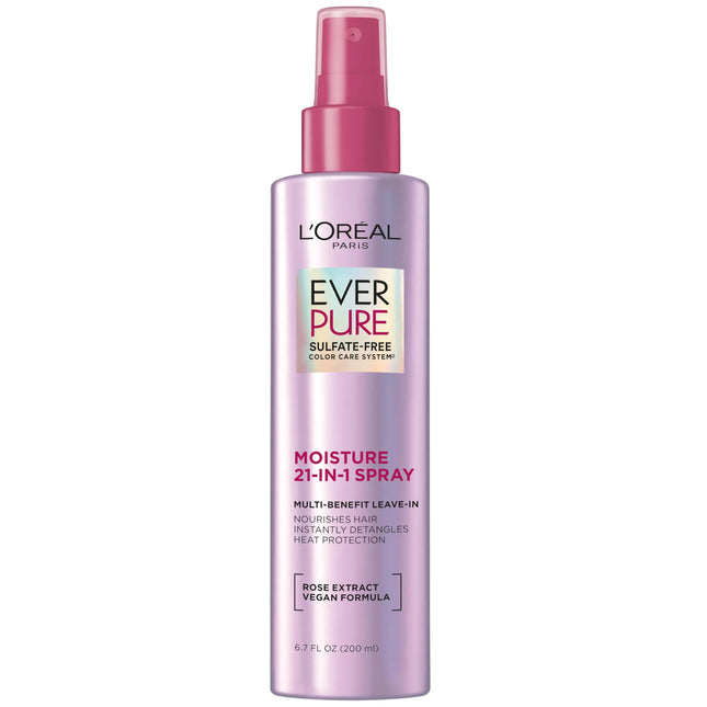 L’Oréal Paris Sulfate Free Moisture 21-in-1 Leave-In Conditioner for Dry Hair EverPure 6.7 fl oz