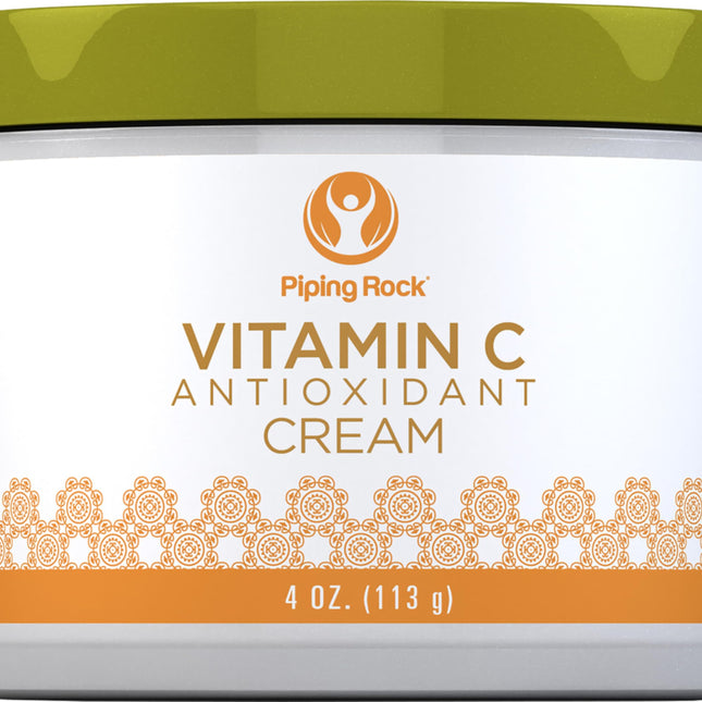 Piping Rock Vitamin C Cream | 4oz | Dark Spot Masker for Face Skin & Eyes | Free of Parabens SLS & Fragrances